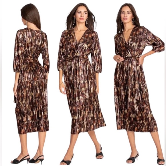 Johnny Was Tina Wrap Midi Dress - Picture 3 of 10